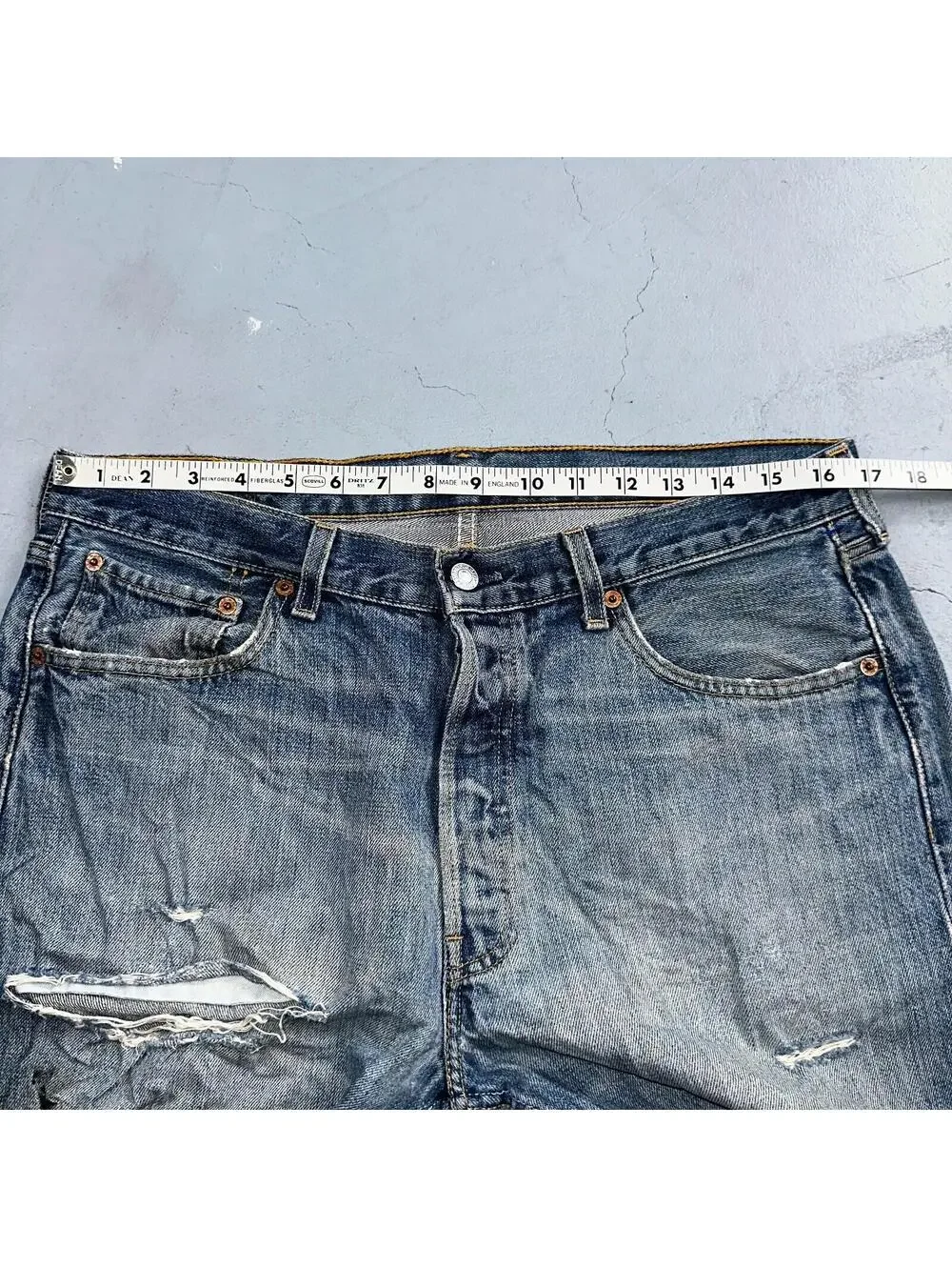 Levis 501 Vintage Y2K XX Straight Leg Jeans Blue Light Wash 34x34 Act 33x33